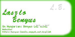 laszlo benyus business card